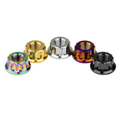 Titanium Nuts Flange Lock Nut for Bike Motorcycl Car Fasteners M5/M6/M8/M10/M12