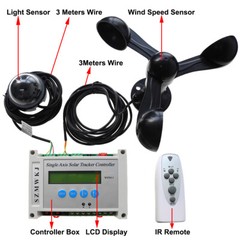 Single Axis Solar Tracking Tracker 6000N Linear Actuator W/ Sun Track Controller