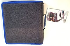 Case-it X-Hugger 2-Inch Round Ring Zipper Binder with Book Holder on Front,