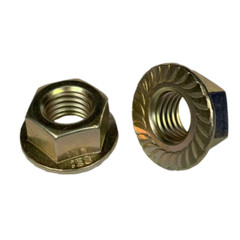Grade 8 Serrated Flange Whiz Lock Nuts Coarse Zinc Yellow (Pick Size & Qty)