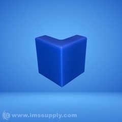 2 inch x 2 inch x 3 inch Blue Right Angle Threaded Block FNIP