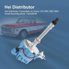 HEI Ignition Distributor with Blue Cap for Chevy GM Small Blocks 283 305 307 327