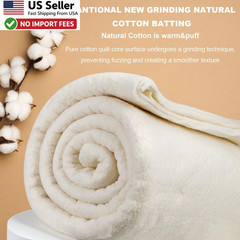 Grinding Natural Cotton Quilt Batting 59″ x 79″ Light Weight All Season FROM USA