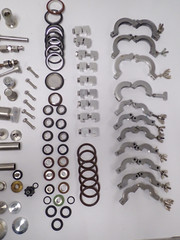 ASSORTED LOT OF VITON RINGS, CLAMPS AND OTHER VACUUM PARTS