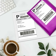 500/Stack 4x 6 Fanfold Direct Thermal Shipping Labels for Zebra & Rollo Printers