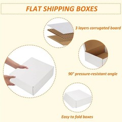 Versatile White Corrugated Cardboard Boxes 12x10x4 – Eco-Friendly 15-Pack