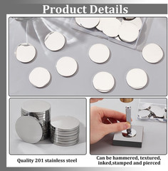 20PCS 1.25″ Stainless Steel Coin Blanks Disc Engraving Challenge Coin 3Mm Thick