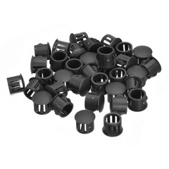 36Pcs 11mm(7/16″) Plastic Hole Plugs Panel Flush Type Knockout Black