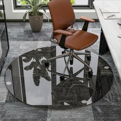 46″ x 46″ Round Tempered Glass Chair Mat for Carpet & Hardwood, Heavy-Duty Gl…