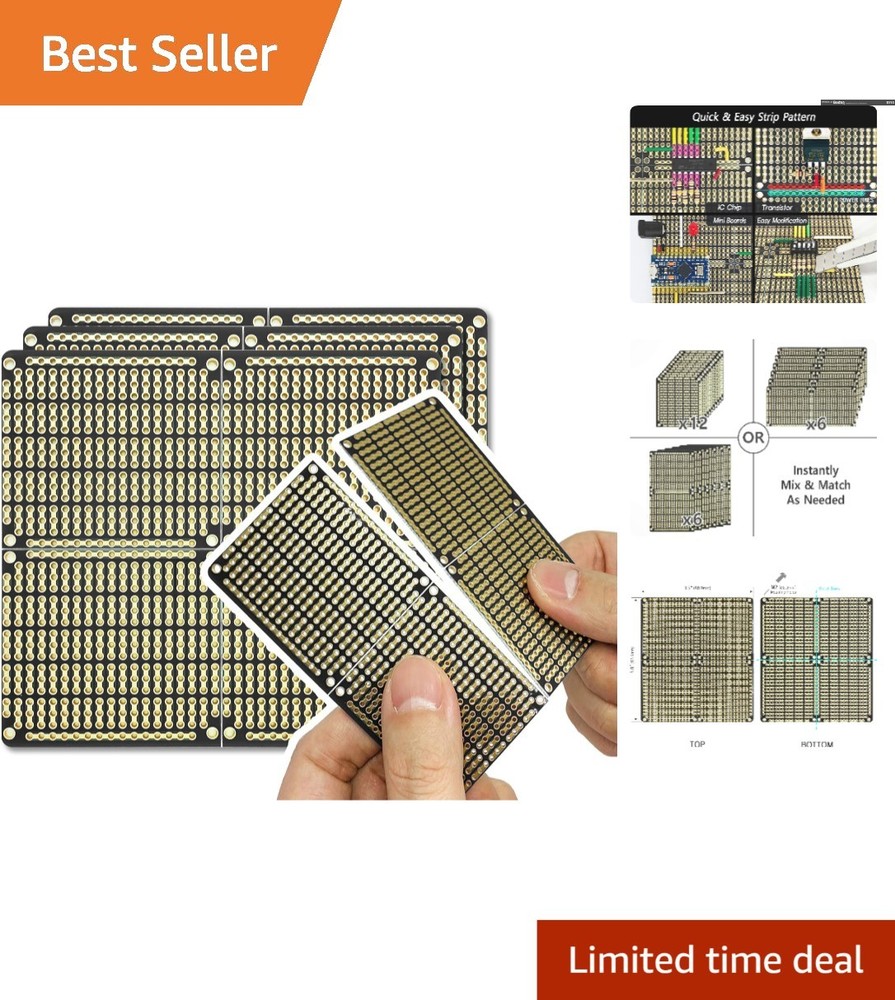 Lead Free Gold-Plated PCB Prototype Board, 3 Pack, for Secure Circuit Design