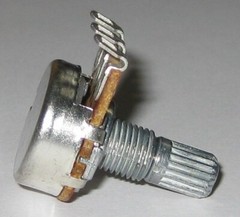 Audio (A) Taper 50k Ohm Potentiometer – 6mm (1/4″) Shaft – 1/8 Watt 50000 Ohm