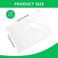 100 Pcs Matte Self Adhesive Laminating Sheets, 8.4 x 12.2 Inches Matte…