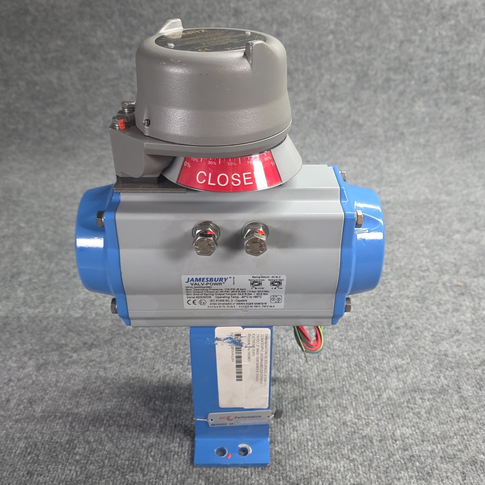 Jamesbury VPVL300DSR4 5BD Actuator w/MESTO QX2VB02SDM