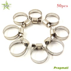 50Pieces 3/4″-1 Stainless Adjustable Drive Hose Clamps Fuel Line Worm Clips US