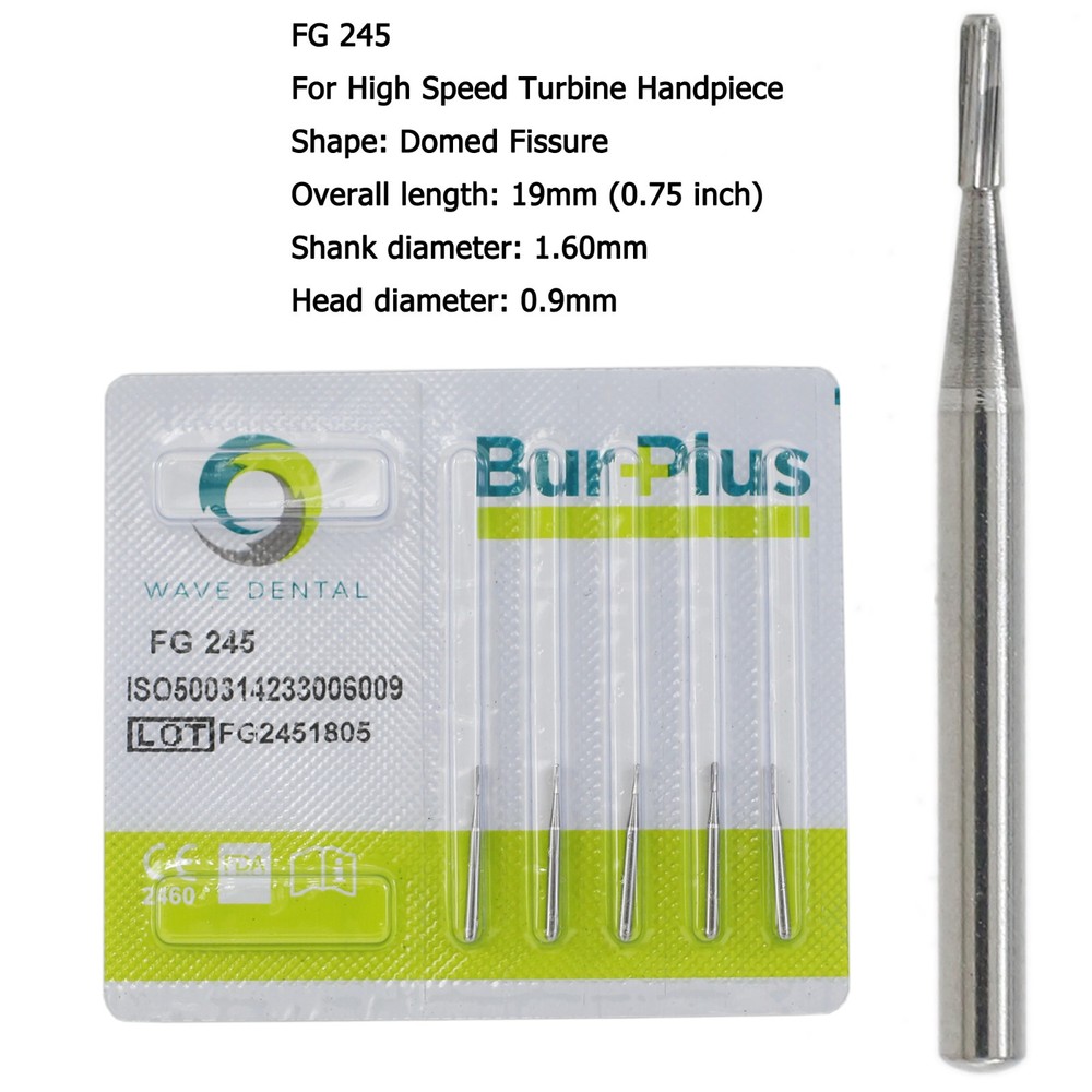 Wave Dental Bur FG 330 245 169L Carbide Burs Pear Shape High Speed Friction Crip