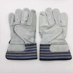 MCR Safety 1400 Split Leather Palm Work Gloves Size XL Safety Cuff 2.5″L 6 Pair