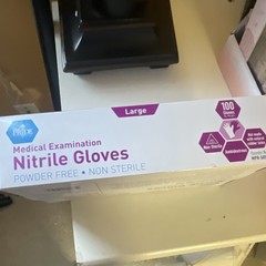 MedPride Medical Examination Nitrile Gloves Large Powder-Free Non Sterile