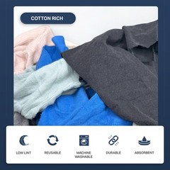 COLORED T-SHIRT / KNIT RAGS – 25 LB. BOX – SHOP RAGS – LOW LINT RECYCLED