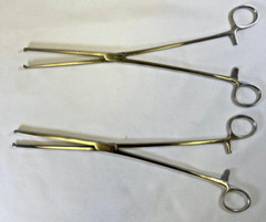 Pair of Millennium Surgical Kocher Clamps Straight 12″ 1×2 Teeth General Surgery