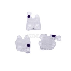 20Pcs/kit Dental Orthodontic Ceramic Brackets Braces Roth Slot.022 Hooks 3-4-5