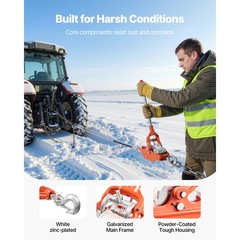 Uimoso Heavy-Duty Rope Puller with 6614 lbs Capacity and 35 ft Durable Rope