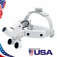 3.5X Dental Surgical Headband Medical LED Light Binocular Loupes Ajustable