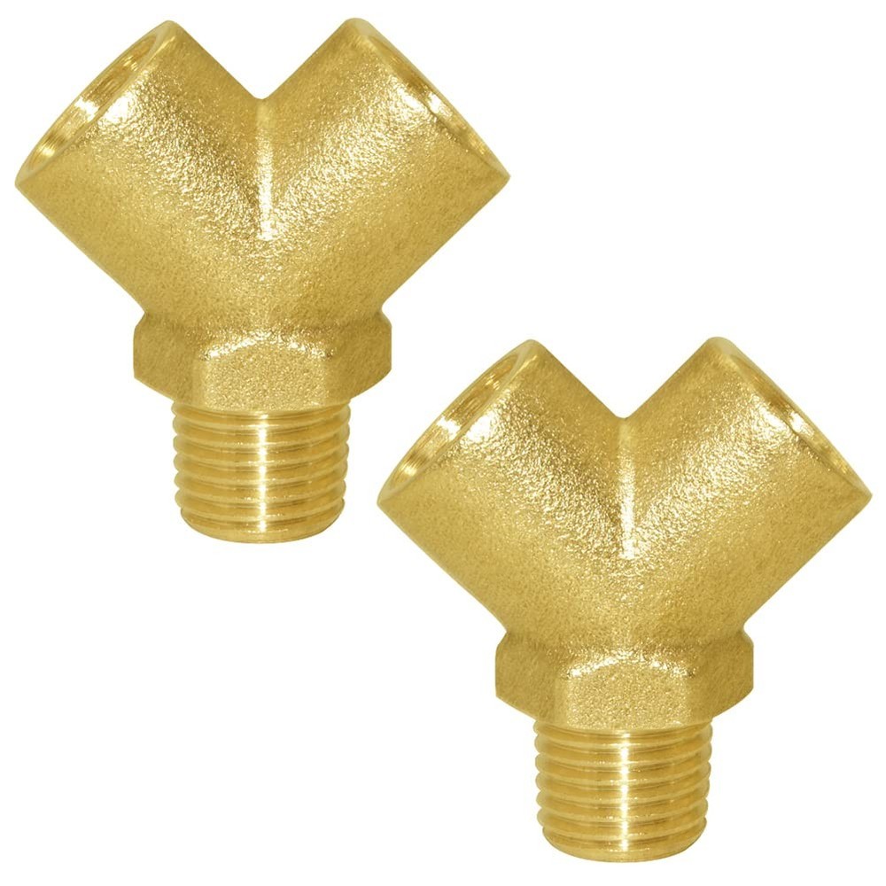 Brass Pipe Fitting Y-shaped 1/4″ NPT Female x 1/4″ NPT Female x 1/4″ NPT Male…