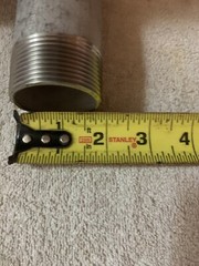 10 Pcs Merit Brass Pipe Nipples 304/304L Stainless Steel 1-1/2-In x 6-In4024-600