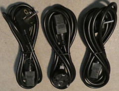 Set of 3 – New King Kord Power Cables 6′ Length 16A 250V~ Model KC-015