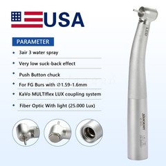 Dental Fiber Optic LED High Speed Handpiece Fit KaVo Multiflex Lux Coupler 6HOLE