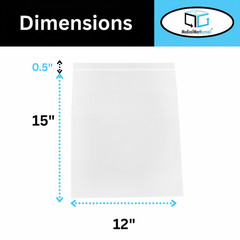 12″ x 15″ Heavy Duty 4 MIL Resealable Zip Top Lock Clear Plastic Bags 12×15 1000