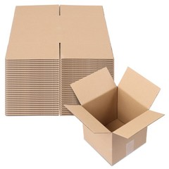 50 8x8x8 Brown/Kraft Corrugated Cardboard Shipping Boxes for Moving Recyclable