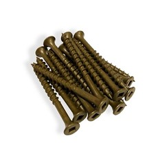 #8 x 2″ Deck Screws | Square Drive | Bugle Head | Brown Ruspert | 4000pcs