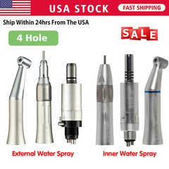 Slow Low Speed Handpiece 4Holes Inner/External WATER Spray Push Button YX Dental