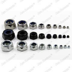 Locknut Hex nut Hexagon Locknuts with Nylon Insert Stainless Steel Black M2-M12