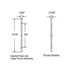 High-Capacity 3/8″ Bore Thrust Needle Roller Bearings with Washers – 19kN Static