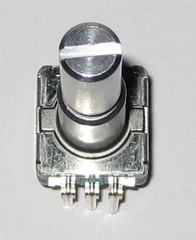 5 X Alps Rotary Encoder w/ Momentary Switch – 30 Detent / 360 Degrees – PC Board