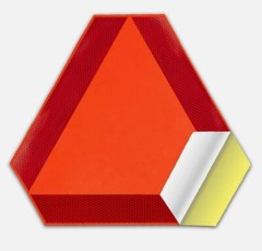 Car Slow Moving Vehicle Sign Reflective Tape Safety Triangle Orange Sticker New