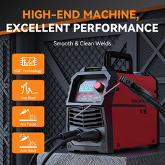 ARCCAPTAIN 200Amp Stick Welder, 110V/220V ARC/Lift TIG Machine +Welding Gloves