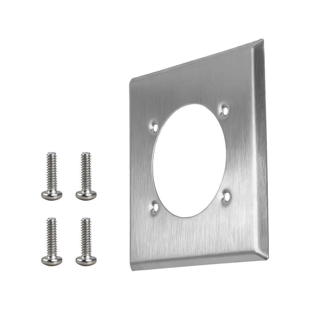 2 Gang Single Hole Outlet Cover Wall Plate & 4Screws for Hubbell HBL9450A 14-50R