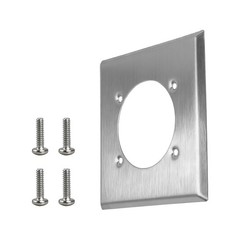2 Gang Single Hole Outlet Cover Wall Plate & 4Screws for Hubbell HBL9450A 14-50R
