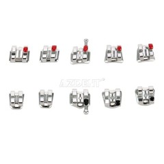 50 Packs AZDENT Dental Orthodontic Metal Brackets Braces Mini Roth.022 Hooks 3