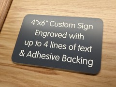 Custom Engraved 4×6 Gray Office Suite Sign | Small Business Wall Door Plaque