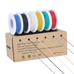 TUOFENG 30 awg Wire Solid Core Hookup Wires 6 Different Colored Jumper Wire 100f