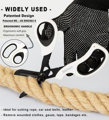 MEUUT 8 inches All Purpose Scissors Multipurpose Heavy Duty Black+navy+white