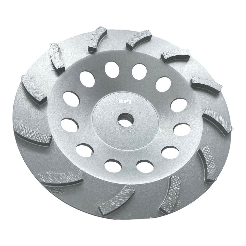 7 In Diamond Turbo Segmented Cup Grinding Wheels Fast Grinding 5/8″-11 threaded