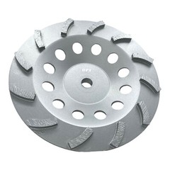 7 In Diamond Turbo Segmented Cup Grinding Wheels Fast Grinding 5/8″-11 threaded