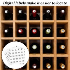 3000 Pcs Small Numbered Stickers, 0.4 inch Number Stickers inch, White