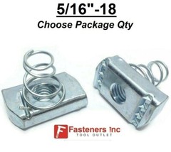 5/16″-18 Spring Nuts (Short Spring) for Unistrut Channel #4134 P4006-EG Zinc