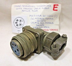 (Choice) Mil Spec FEMALE 3108 Right Angle Cable Sockets, 2-24 Pos., 10-24 Shells